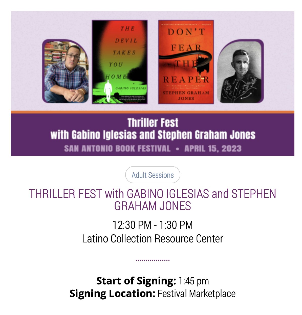 San Antonio Book Festival Stephen Graham Jones